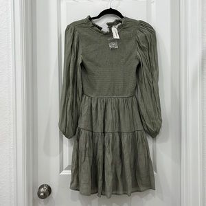 NWT green smocked dress